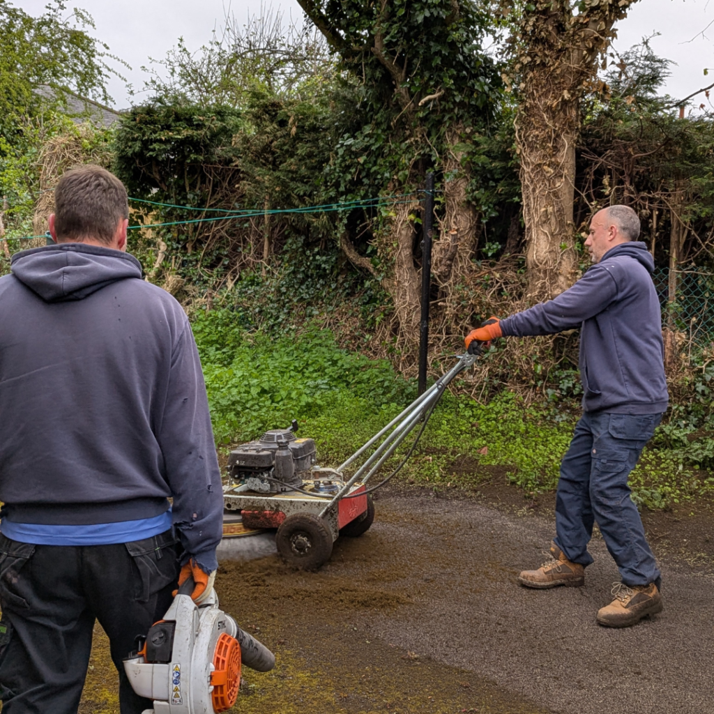 Gary and the team completing a moss clearance